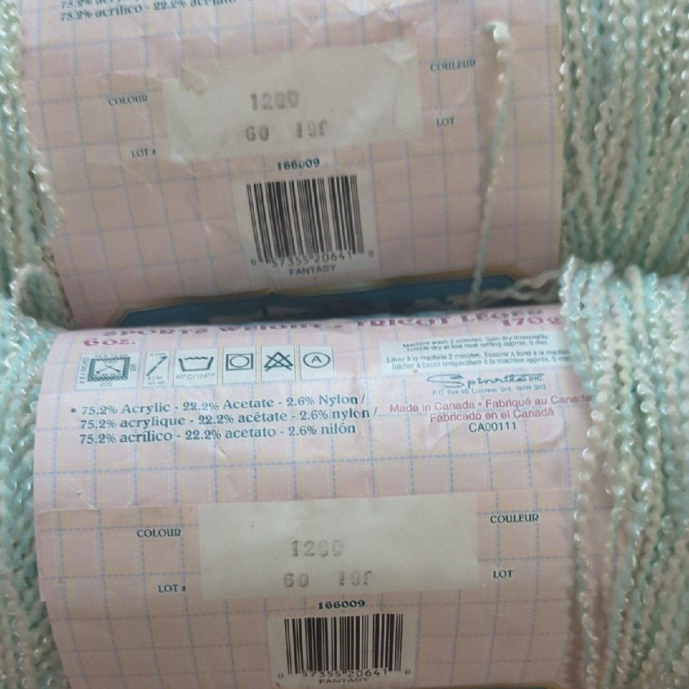 Bernat Baby Yarn; Green,White NWT - Picture 5 of 8